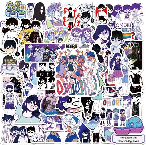 Omori Stickers 50pcs Omori Game Stickers Pack Omori Water Bottle Stickers For