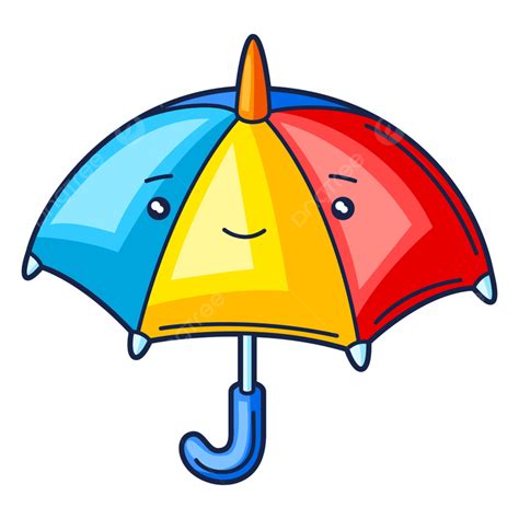 Cute Umbrella Vector Art Png Illustration Of Cute Kawaii Umbrella