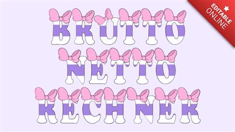 Brutto Netto Rechner Daisy Cartoon Font Text Effect Generator