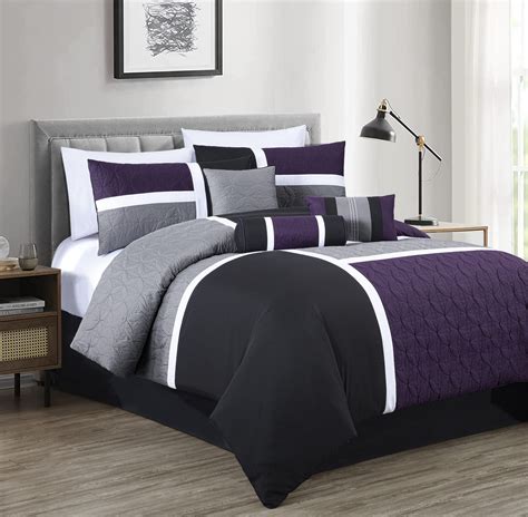 Chezmoi Collection Upland 7 Piece Quilted Patchwork Comforter Set