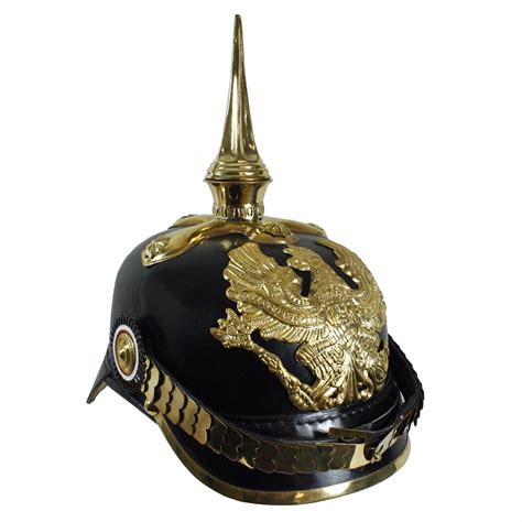 Ww1 German Prussian Pickelhaube With Cruciform Base Repro Helmet Army