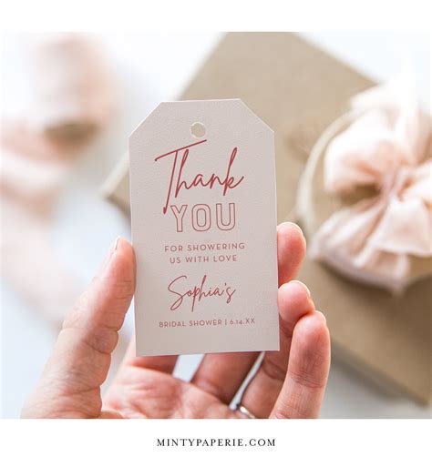 Modern Bridal Shower Favor Tag Edgy Bridal Shower Wedding Etsy