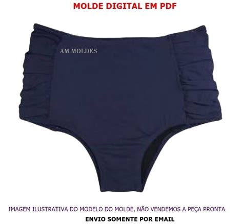 Molde Calcinha Biquini Hot Pants Cós Drapeado Elo