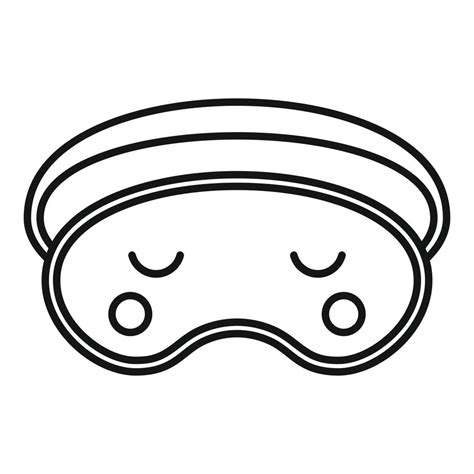 Rest Sleeping Mask Icon Outline Style 14571023 Vector Art At Vecteezy