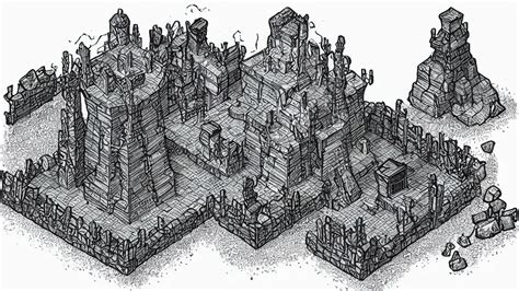 Isometric View Of A Wizard Tower Surrounded By Stable Diffusion