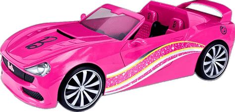 A Pink Toy Car With Glitter Accents On It