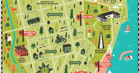 I Draw Maps: Illustrated Map of Milwaukee County Parks by Nate Padavick