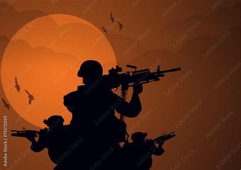 Navy Seal Silhouette Stock Vector Adobe Stock