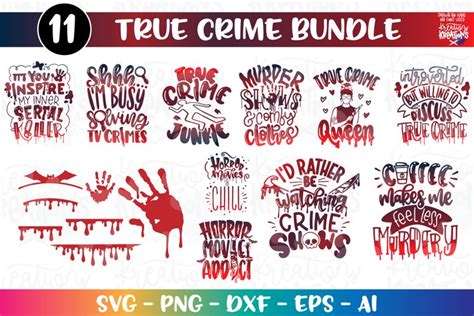 Halloween svg True Crime bundle Crime shows Splatter