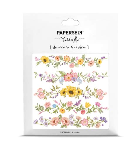 Flower Chain 2 Temporary Tattoo | PAPERSELF