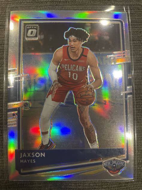 JAXSON HAYES SILVER PRIZM 2020 21 PANINI DONRUSS OPTIC PELICANS 97