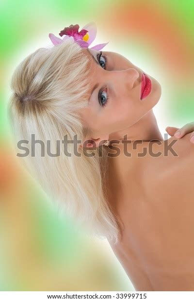 Portrait Nude Blonde Blue Eyes Stock Photo Shutterstock
