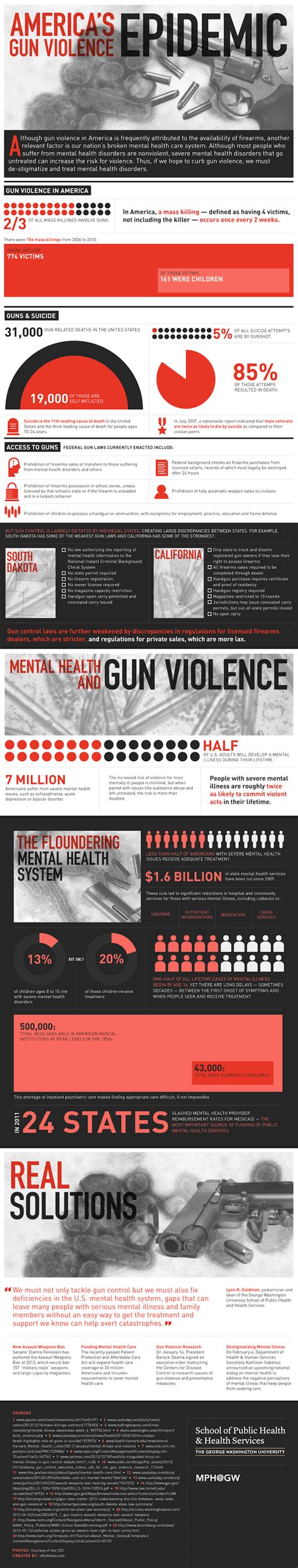 Americas Gun Violence Epidemic Infographic Online Public Health