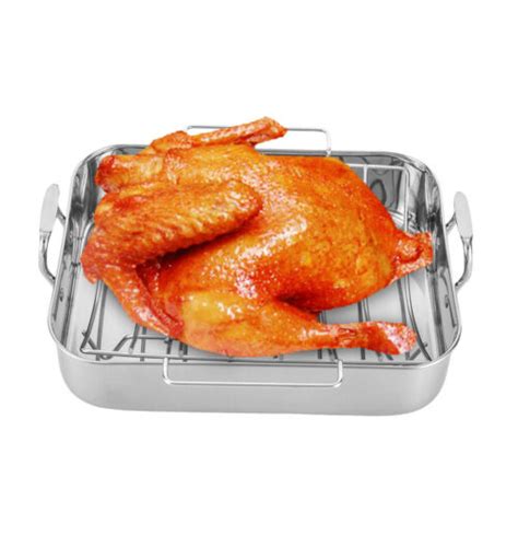 ‎Studyli Roasting Pan with Rack 16.5 Inch Stainless Steel Rectangular ...