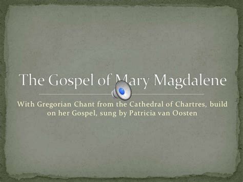 The Gospel of Mary Magdalene