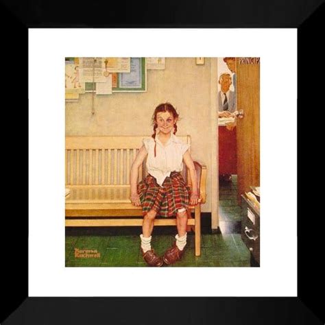 Girl With Black Eye 15x15 Framed Art Print By Rockwell