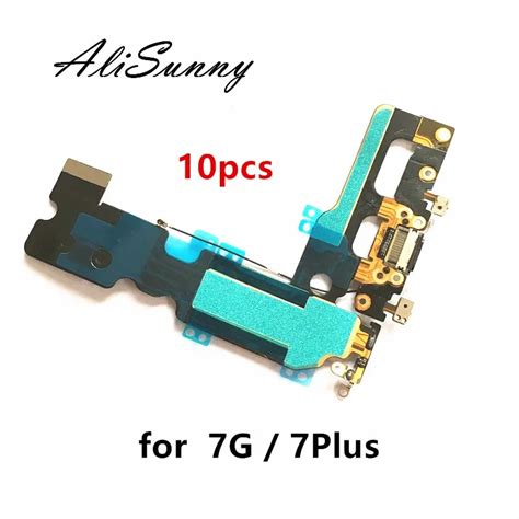 AliSunny 10pcs Charging Port Flex Cable For IPhone 7 7Plus 8 X XR XS