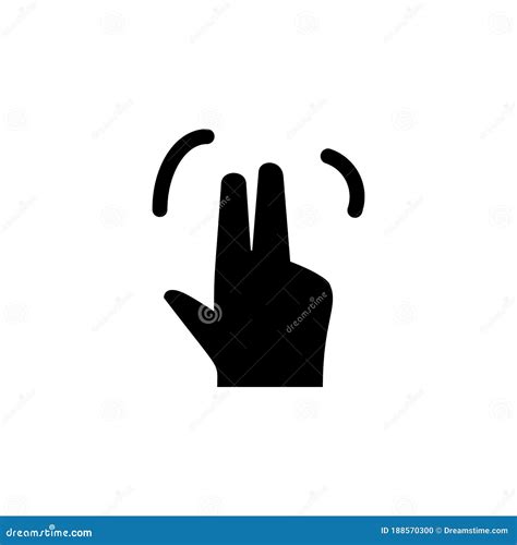 One Touch And Swipe Left Line Icon Touch Screen Hand Gesture Symbol