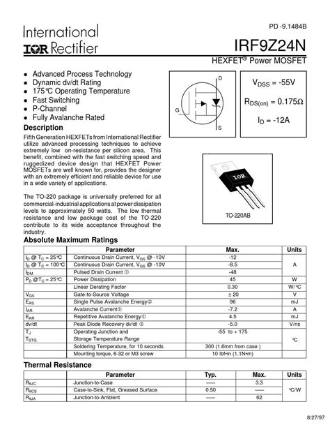 Explore the Comprehensive Irf940 Datasheet: Specifications and Applications