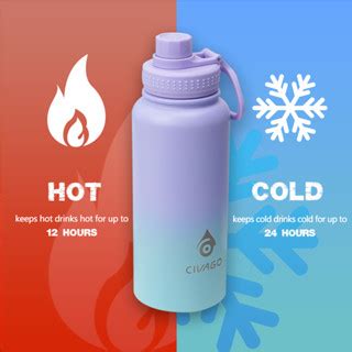 Civago Ozwide Mouth With Sport Lid Vacuum Insulated Tumbler Hot And Cold Drinking Water