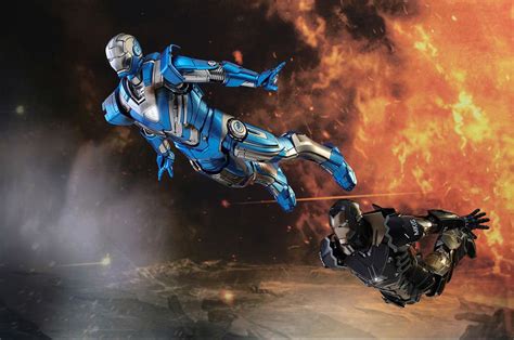 Toyhaven Hot Toys MMS Iron Man Scale Blue Steel Mark XXX Cm Tall Collectible Figure
