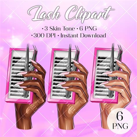 Lash Tech Clipart Png Files Instant Download Lashes Illustrations Lash Artist Estetician Logo