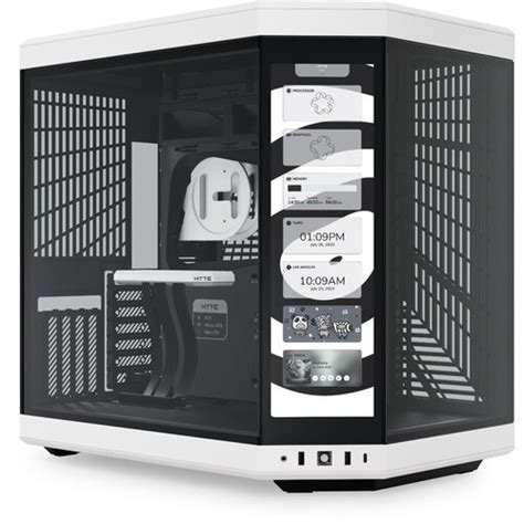 Jual Hyte Y Touch Black White Mid Tower Atx Pc Case Casing Gaming