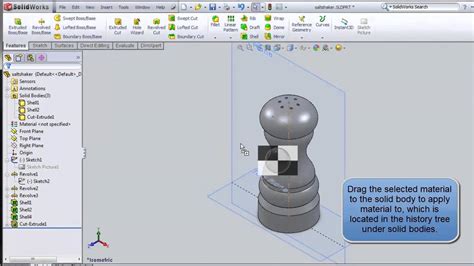 Solidworks Apply Materials To Solid Bodies Youtube