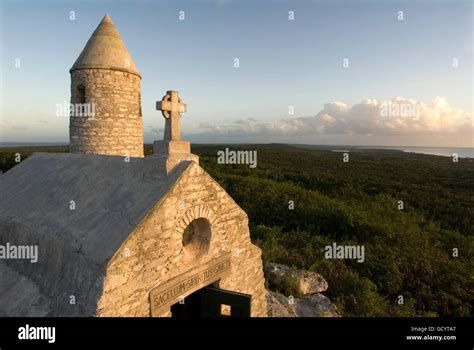 The Ermite small monastery at the top of Mount Alvernia on Cat island, over 63 meters, Bahamas ...