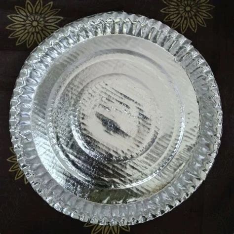 Inch Silver Foil Paper Plates At Rs Piece Silver Paper Dish