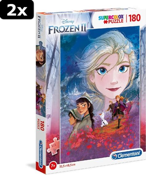 2x Clementoni Puzzel 180 Stukjes Frozen 2 Bol