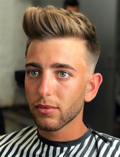 mens taper fade quiff  ted hayes blog