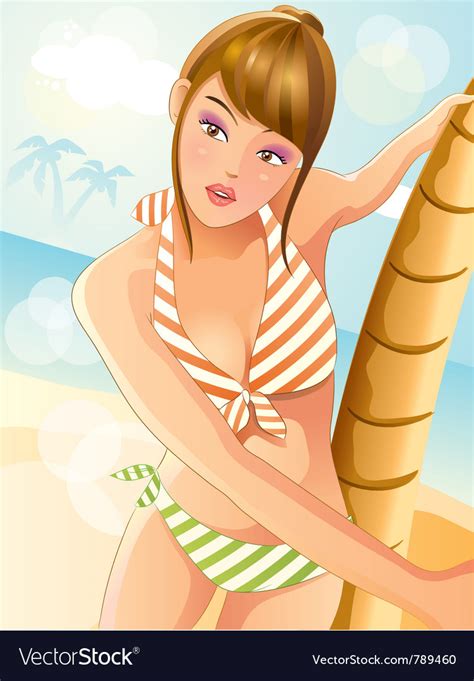 Summer Sexy Bikini Girl Royalty Free Vector Image
