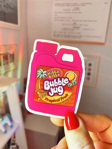 Hubba Bubba Jug Sticker Etsy