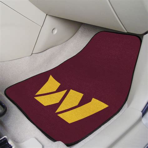 Washington Commanders Maroon Carpet Car Mat Set Of 2 Auto