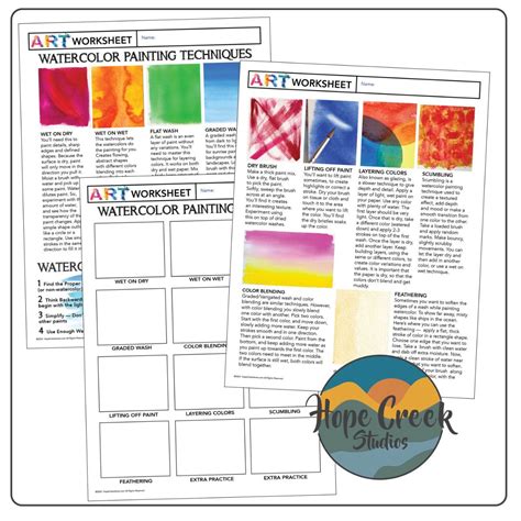 Watercolor Worksheet Top 10