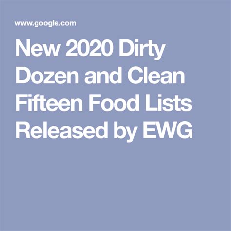 Dirty Dozen And Clean Fifteen Food Lists