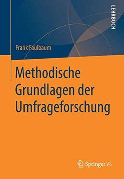 Libro Methodische Grundlagen Der Umfrageforschung En Alem N De Frank