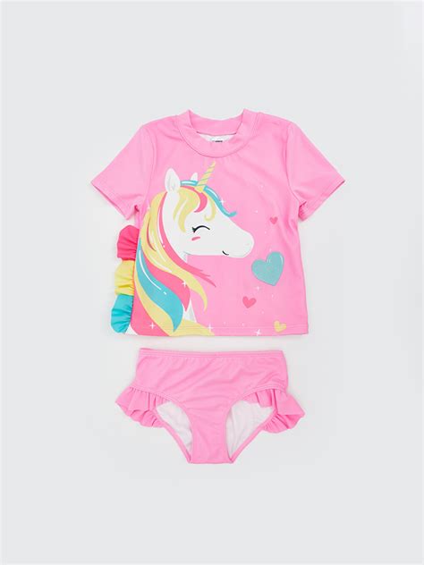 LCW Kids Lila Baskılı Kız Çocuk Bikini Takım S EJ Z YXN LCW