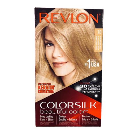 قیمت و خرید رنگ مو بدون آمونیاک رولون بلوند خاکستری متوسط شماره 70 Revlon Colorsilk Beautiful