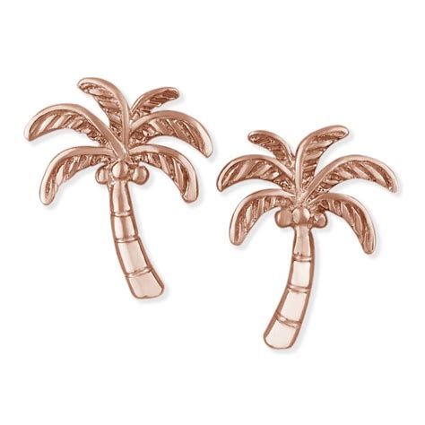 Sterling Silver Palm Tree Stud Earrings HawaiianSilverJewelry