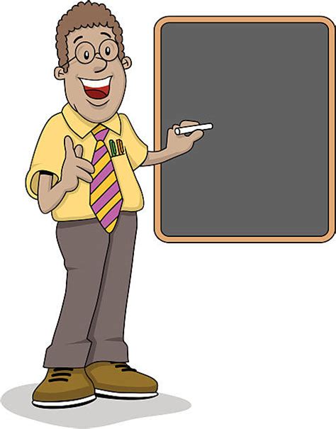 Teacher In Front Of Chalkboard Illustrations Royalty Free Vector