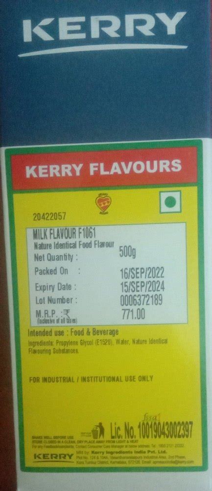 Kerry Milk Flavour Liquid Packaging Size 500ml At Best Price In Erode