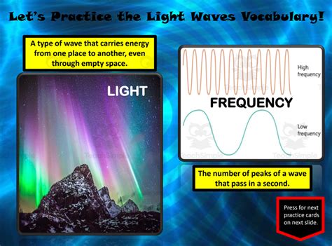 Free Science Light Waves Interactive Vocabulary Review Activity by ...