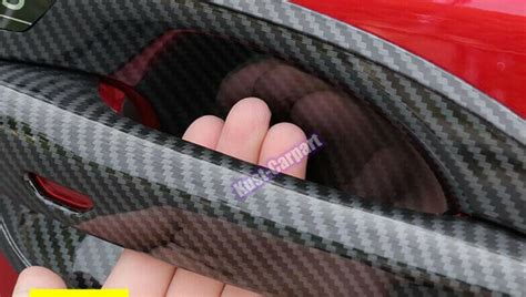 2019 2020 For Mazda 3 Carbon Fiber ABS Outer Door Handle Bowl Lid Cover