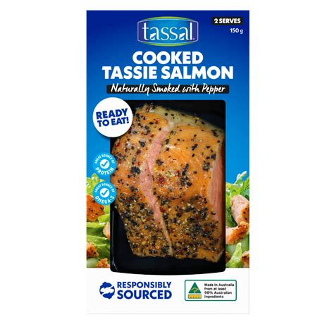 Tassal Cooked And Smoked Salmon Peppercorn