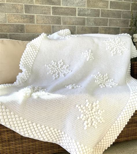 Christmas Crochet Blanket Pattern Snowflakes Let It Snow Winter Crochet ...