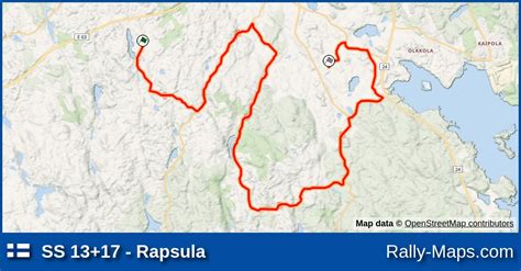 SS 13+17 - Rapsula stage map | Rally Finland 2023 [WRC] 🌍 | Rally-Maps.com