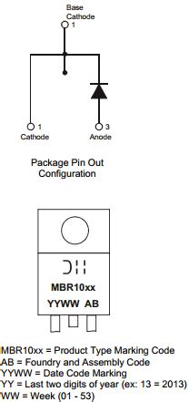 MBR1030 Datasheet PDF 10A 30V Schottky Rectifier