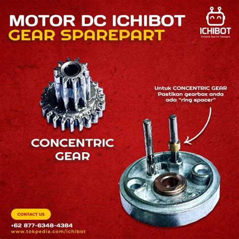 Gear Sparepart Ichibot Motor Dc Mm Gearbox Cadangan Concentric Gear